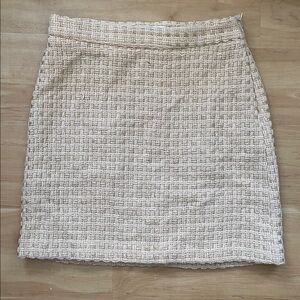 NWT Milly Tweed pink and gold Wool Skirt 0